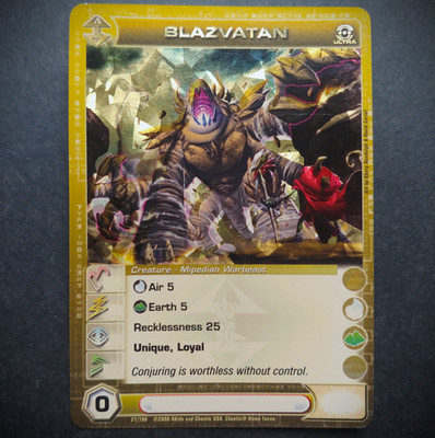 Blazvatan (Select Your Stats!) Ultra Rare Foil Silent Sands 21/100 Chaotic TCG