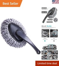 Compact Reusable Car Dusting Tool - Soft Microfiber Brush for Gentle Cleaning