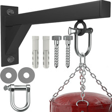 50cm Heavy Duty Boxing Punch Bag Steel Wall Bracket Mount Training Hanger 19''