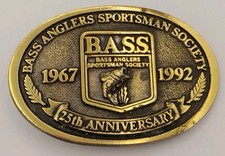 Vintage Bass Anglers Sportsman Society, 25th Anniversary, 1967-1992 Belt Buckle