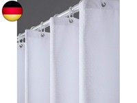 Furlinic Duschvorhang 180X200 Weiß Anti-Schimmel Wasserdicht Und Waschbar In