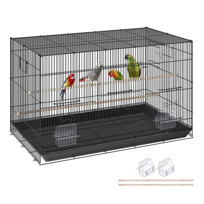 VEVOR Vogelvoliere Vogelkäfig Voliere Vogelhaus Vogelheim Vogelbauer 76x46x45cm