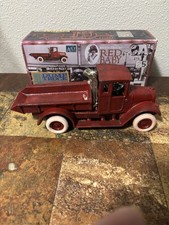 Cast Iron reproduction Red Baby Dump Truck With Original Box