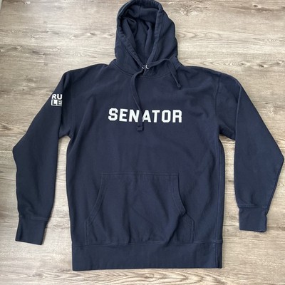Ruthless Podcast Senator Hoodie Mens Large Black Fleece Pullover
