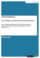 Der Anfang Vom Ende Des Investiturstreites (Buch)
