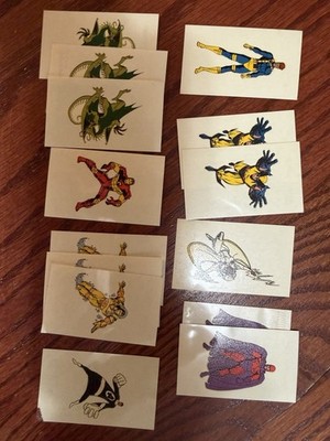 1996 Marvel Vision Temporary Tattoos Rare Low Pop Lot