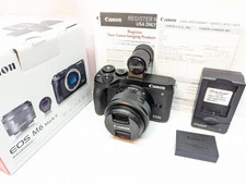 Canon EOS M6 Mark II Camera + 15-45mm IS STM Lens + EVF-DC2 Kit