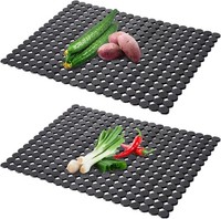 SpüLbeckeneinlage 40X30 Cm Pvc Zuschneidbar Schutzmatte FüR KüChenspüLe Schwarz