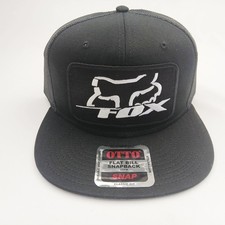 Fox Racing Solid Black Mesh Back  Snap Back F...