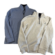 Nautica Mens S Quarter Zip Pullover Fleece Sweatshirt Lot of 2