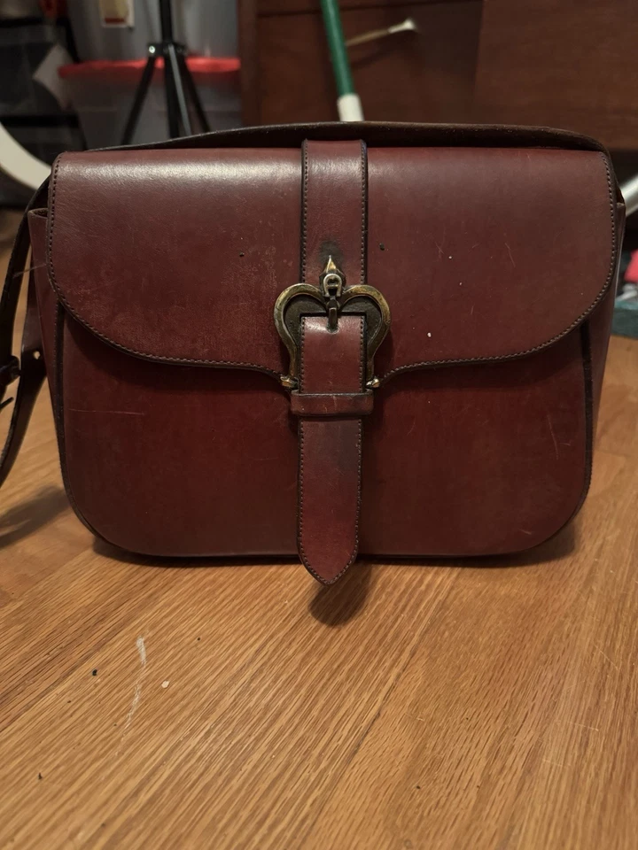 Cartera bandolera de cuero Etienne Aigner vintage sangre de buey Foto 3 de 4