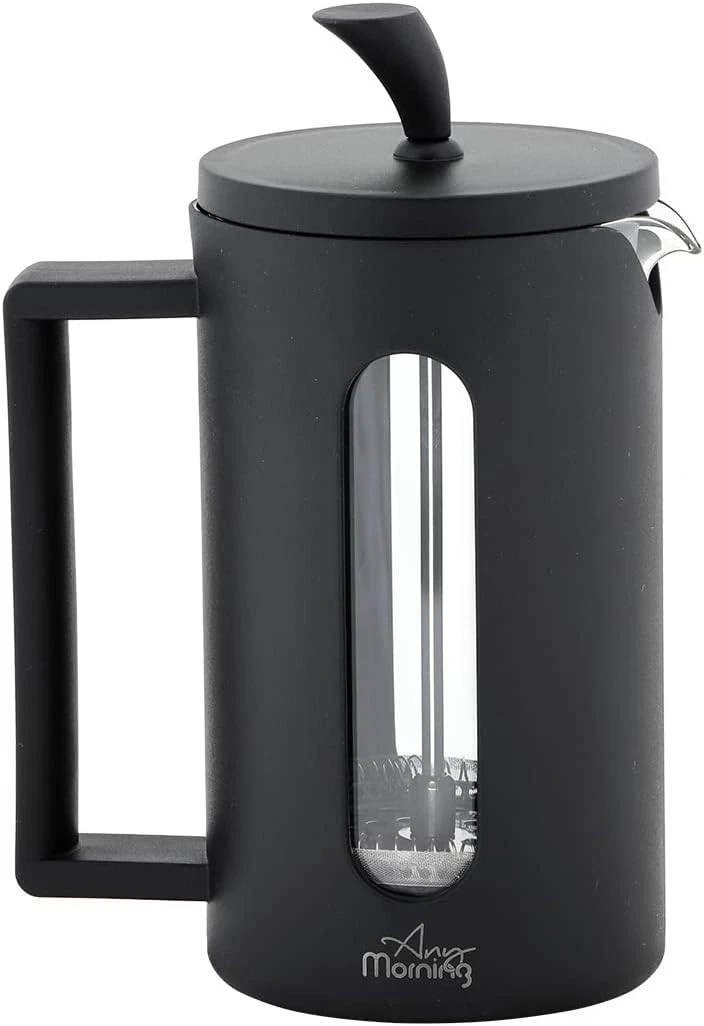 Stainless Steel Borosilicate Glass French Press, Tea Press for Loose Tea