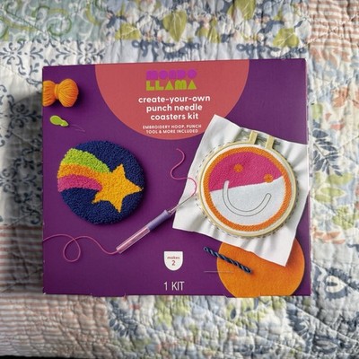 Mondo Llama Create Your Own Punch Needle Coaster Kit Makes 2