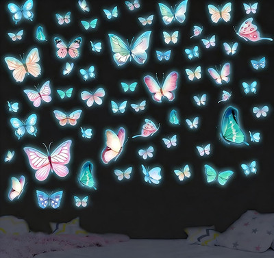 Glow in the Dark Butterfly Wall Decals, Luminous DIY Wall Stickers for Home Bedr