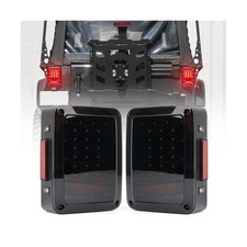 Smoke Lens Led Tail Lights Wturn Signalback Up Light For Jeep Wrangler Jk Jku