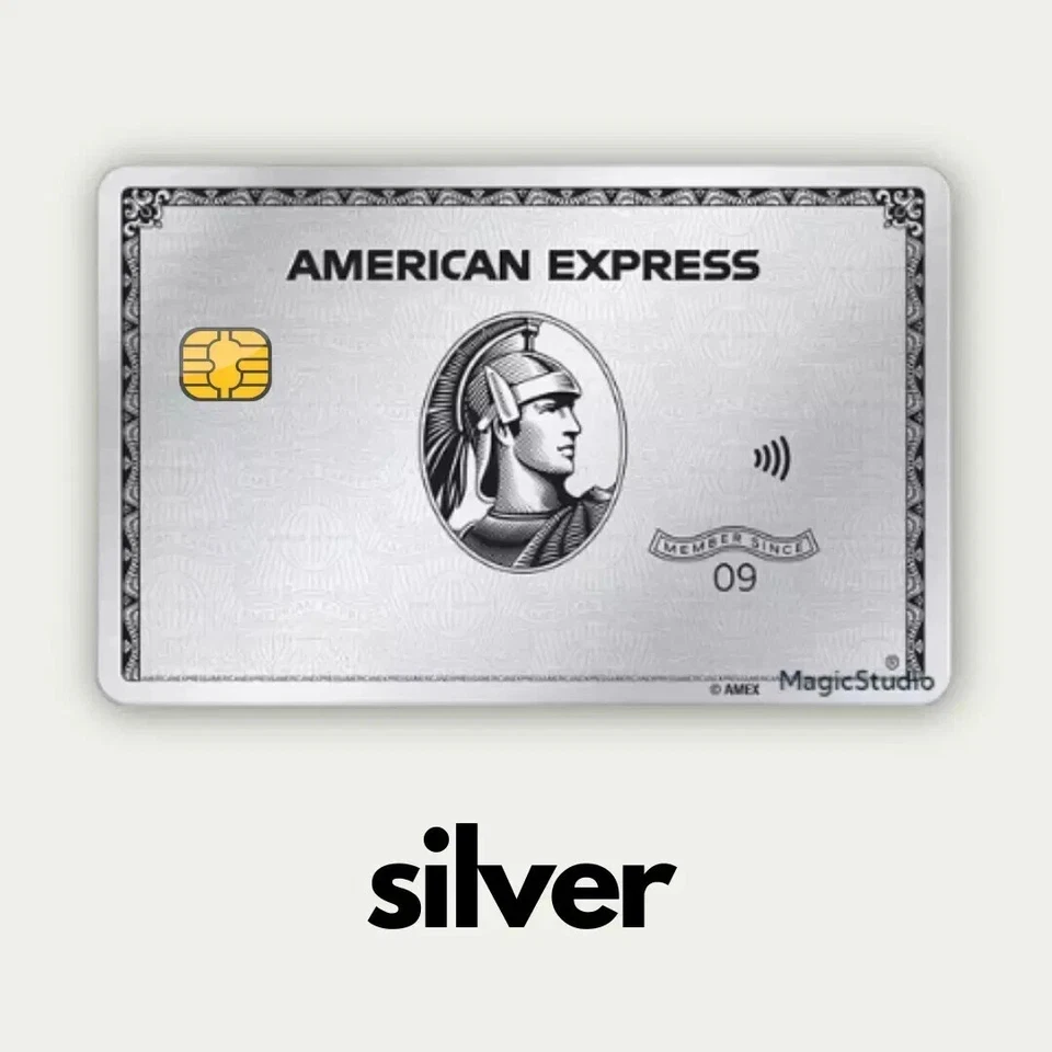 Adesivo de cartão de crédito AMEX AE peles de cartão vinil preto ouro platina ou conjunto de 3 - Imagem 2 de 4