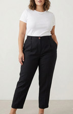 Marina Rinaldi Linen Pants Sz 23 38X29 2X Bla...