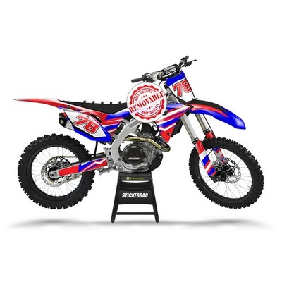 For Honda CRF450R 15-19 Custom Number Decals Motocross MX Bike Stickers PULSE