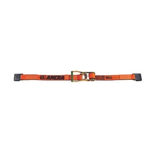 Ancra 45982-90-30 Ratchet Tie Down Strap   2 In. X 360 In., Orange, With Flat