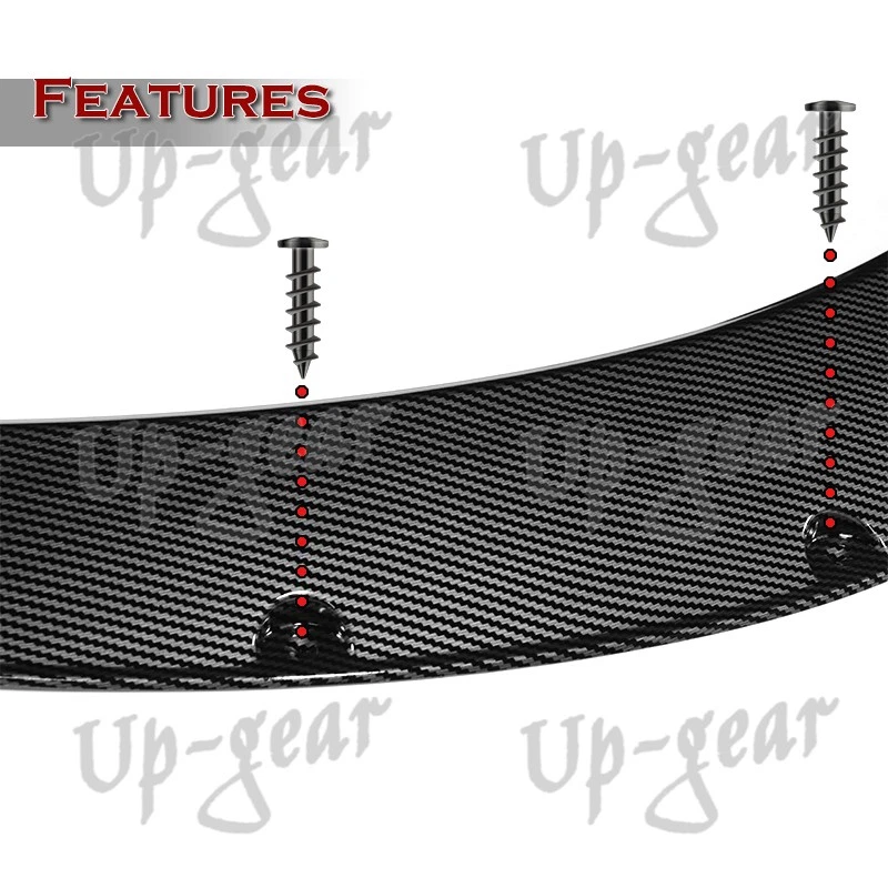 Universal Carbon Painted Flexible Fender Flares Wide Body Wheel Arches 37" 4PCS - Image 3 of 4