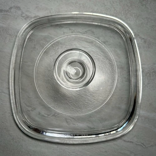 Vintage Pyrex A-7-C Clear Glass Square Lid 2 Qt Casserole Replacement