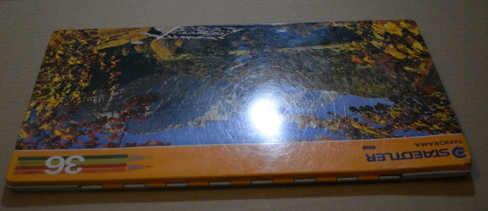 35 lápices de acuarela Staedtler Panorama Noris contenedor de metal Alemania Foto 3 de 4