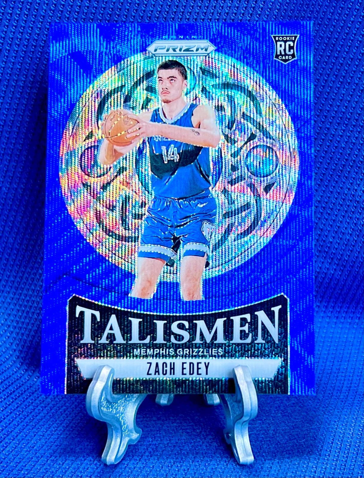 2024-25 ZACH EDEY PANINI PRIZM TALISMEN WAVE BLUE ROOKIE #/175 #21 RC 📈📈📈