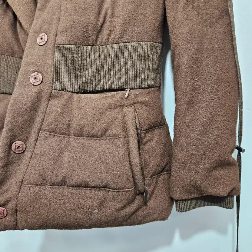 TIME Postmodern Brown Down Padding Coat Womens Ou… - image 3