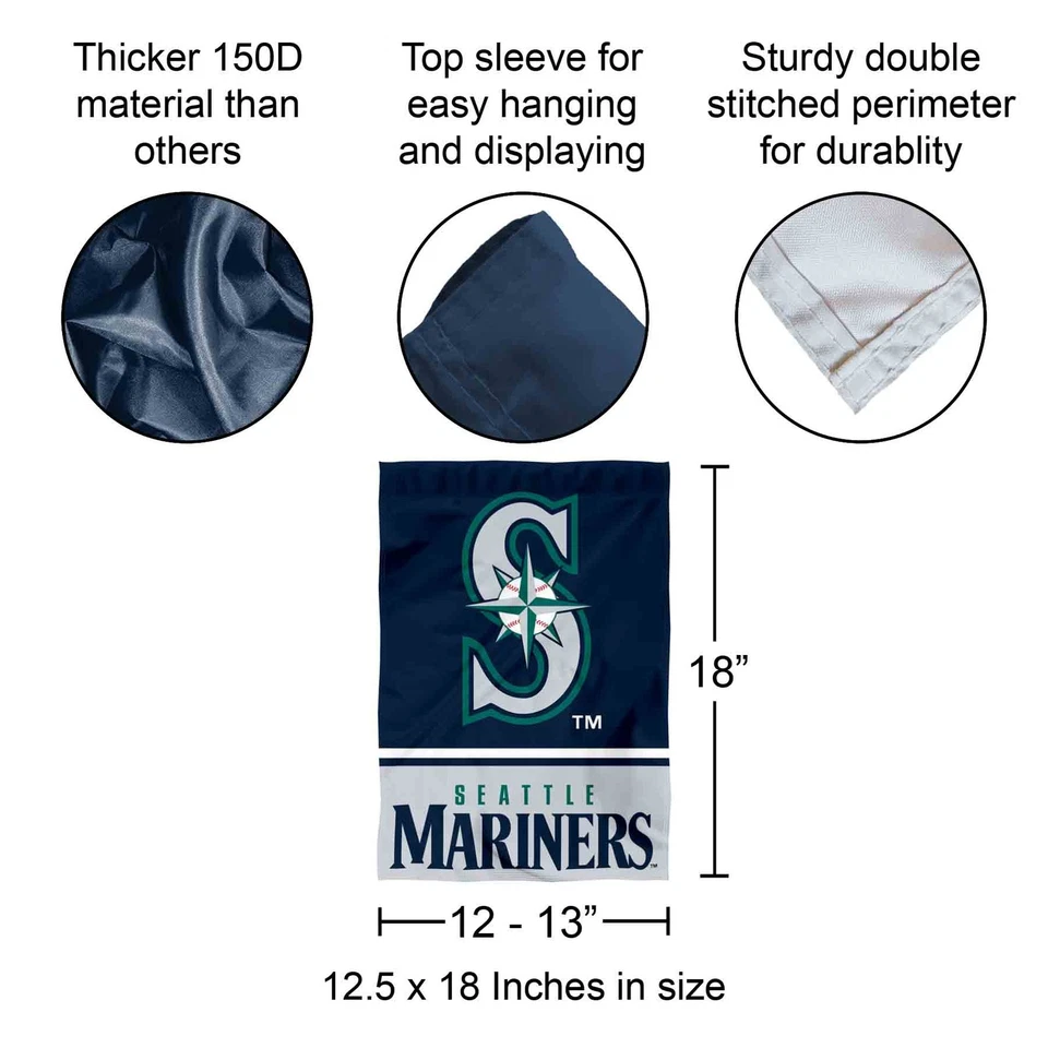 Seattle Mariners Garden Flag and Yard Banner - Image 2 of 4