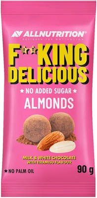 Allnutrition Fitking Delicious Almonds, 90 g, Milk & White with Tiramisu Flavor
