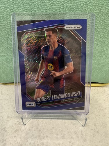 2025-26 Panini Prizm FIFA Robert Lewandowski Blue Shimmer /5