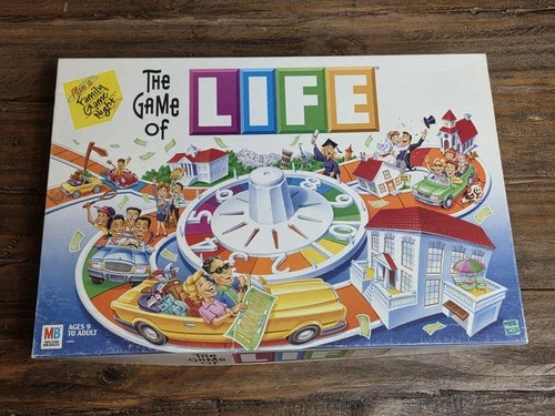 Vintage 2000 - The Game of Life - Hasbro Milton Bradley Board Game 100% COMPLETE