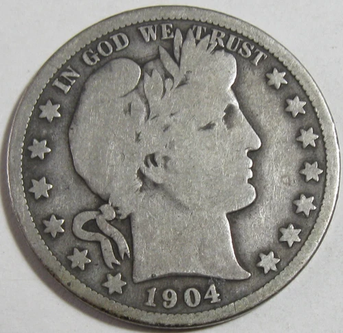 1904-S Barber Half Dollar - Good/Very Good - #10765-2