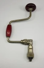 Vintage Wooden Ratcheting Brace Hand Drill Made In Japan