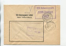 DDR Dienst ZKD Brief Treffurt 26.5.67 VEB Hebezeugwerk Stempel Eisenach