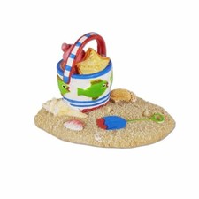 Miniature Dollhouse Fairy Garden Beach Pail in Sand - Buy 3 Save $5