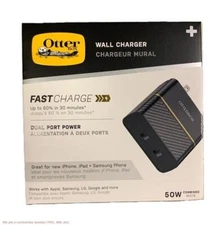 OtterBox Port 20W + 30W Wall Charger USB-C – 2 Ports – Black Shimmer