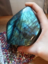 Labradorite Crystal Free Form Blue Flash