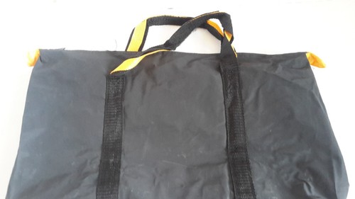Bolso de Mano BILL BLASS Playa Viaje Plegable 20"X13" Grande Negro/Amarillo Cierre con Cremallera - Imagen 5 de 12