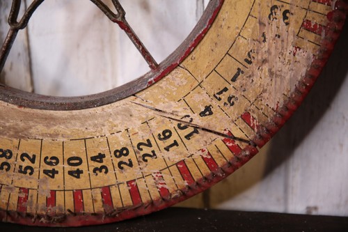 Antique Gambling Roulette Wheel Casino Game Wood Carnival Sign Vintage circus - Picture 12 of 12