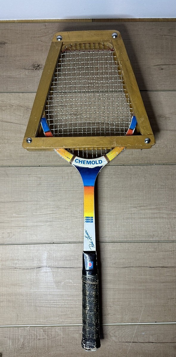 RARE Vintage Rod Laver Chemold Swinger Wooden Tennis Racquet 4 5/8