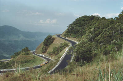 The mountain road between Santos and Sao Paulo Brazil circa 1960 Old Photo