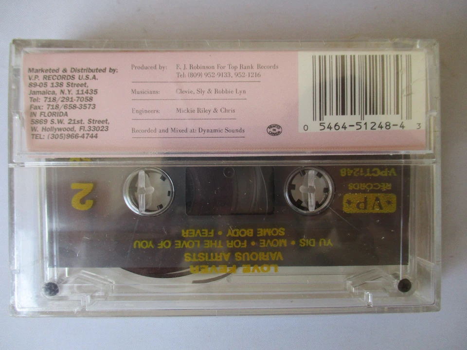 LOVE FEVER - VARIOUS ARTISTS  - REGGAE CASSETTE TAPE VP RECORDS -NEW - Image 2 of 2
