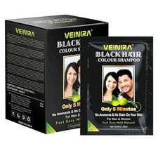 Veinira Hair Color Shampoo – Black, Dark Brown, Brown – Easy 5 Min Dye