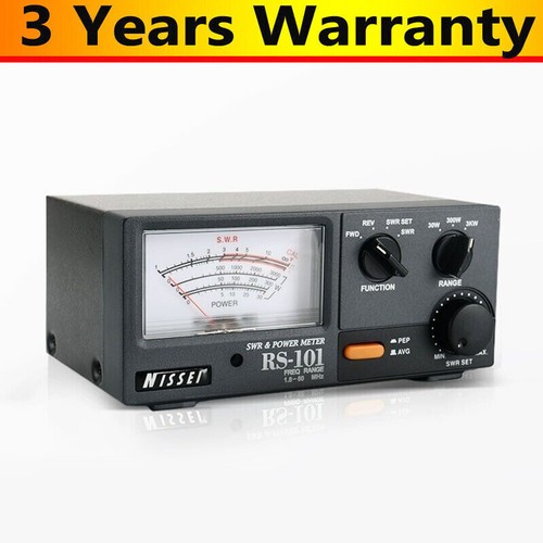 NISSEI RS-101 1.8-60MHz SWR Meter 30W/300W/3KW Adjustable for Short Wave Radio