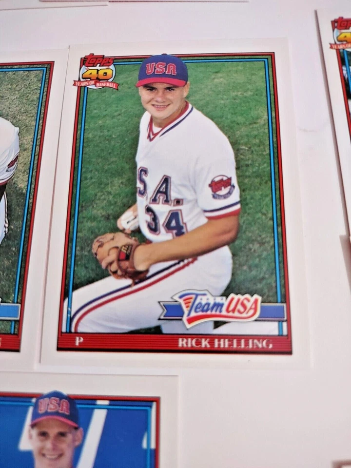 Juego de 26 cartas 1991 Topps negociado equipo de Estados Unidos Giambi Hammonds radiocontrol novato Johnson Foto 3 de 4