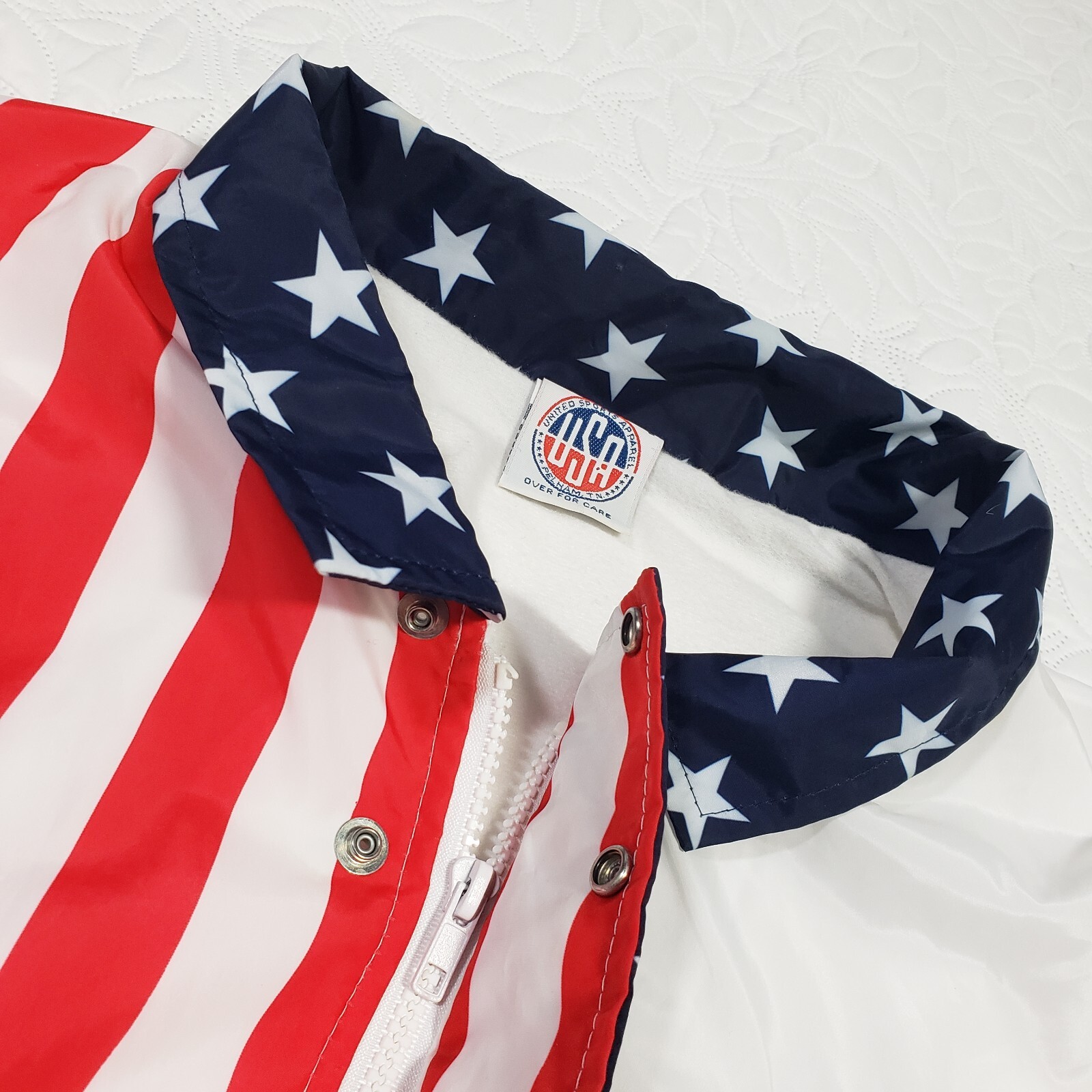 Vintage Tech Data Jacket Size Large American Flag… - image 6
