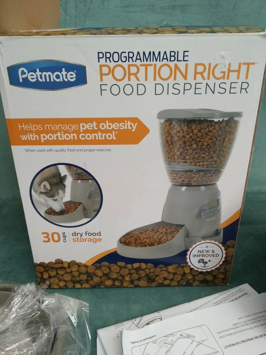 Petmate Dog Cat Portion Control Digital Programmable Auto Pet Food Dispenser