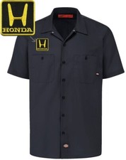 HONDA Retro Patch DICKIES Short Sleeve Mechanic Work Shirt Classic CivicCRX S-5X