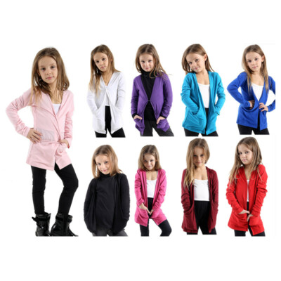 MÄDCHEN KINDER BOYFRIEND CARDIGAN OBERTEILE MODE SCHULZUCKEN SCHULALTER TOP WESTE 4 BIS 13